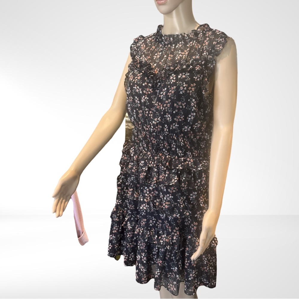 Sugar Lip 2 Floral Short Lined Sleeveless Dress M - Picture 4 of 8
